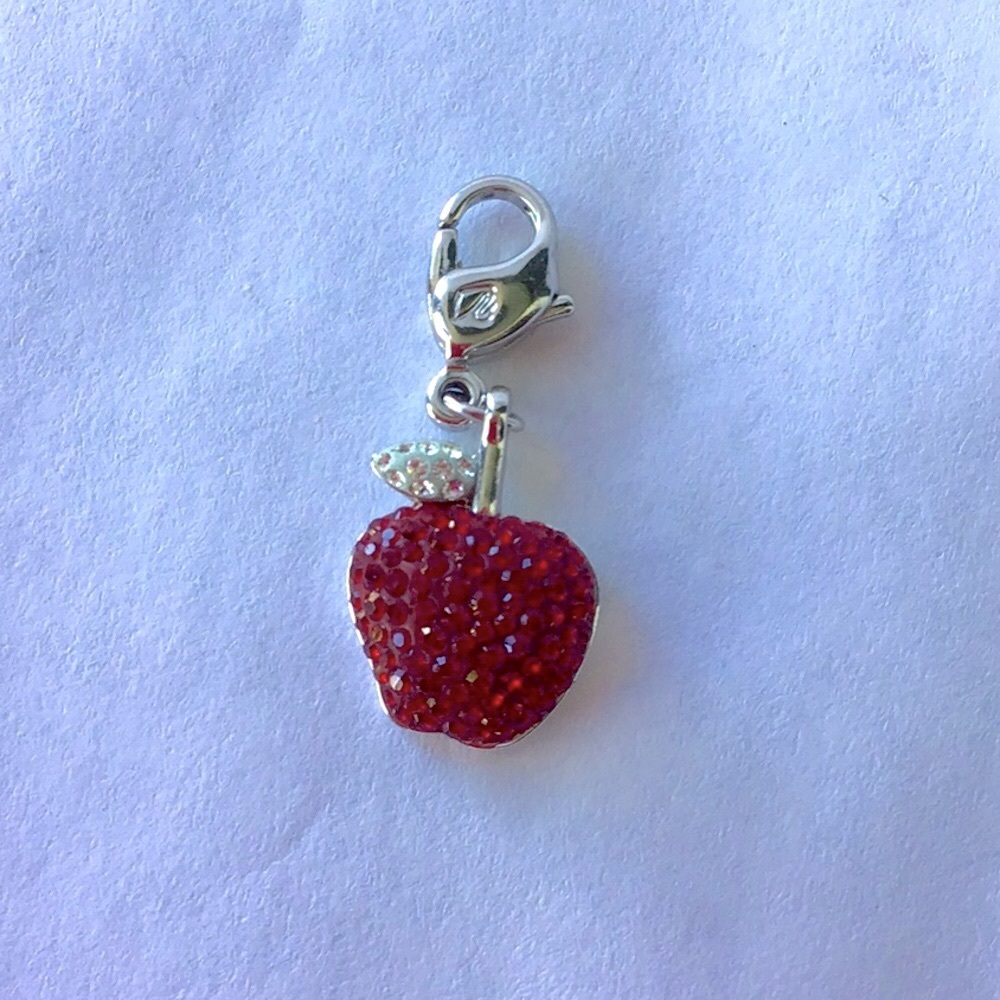 Swarovski Crystal Red Apple Charm